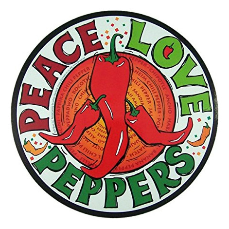 Calcomanía Magnética De Coche Peace Love Peppers Para Casill
