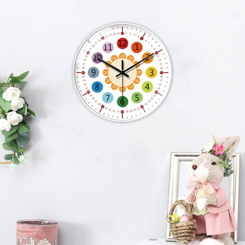 A A Reloj De Pared Silencioso For Estudiante, Reloj Borde A