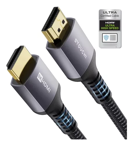 Cable Hdmi 2.1 Premium 8k 4k 120hz Hdr10 Earc 48 Gb/s 1,8 Mt
