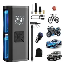 Comprar Bomba De Aire Inalámbrica Portátil Inflador De Llantas Digital Automatico150 Psi, Compresor De Aire E Inflador De Llantas Rapido Y Portatil, Con Batería De 6600mah Y Pantalla Led Luz