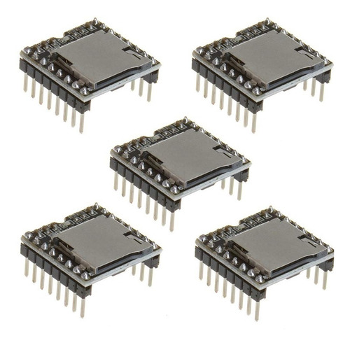 5 Piezas De Dfplayer Mini Modulo Reproductor Mp3 Sd Arduino