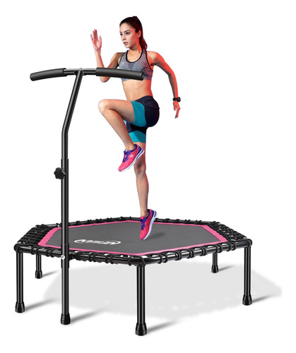 Trampolín De Fitness De 48 Pulgadas Con Barra De Mango Ajust