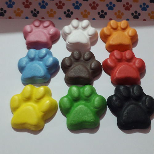 Imagem 1 de 5 de Aplique 25 Patinhas Cachorro Em Eva 3d Patrulha Canina