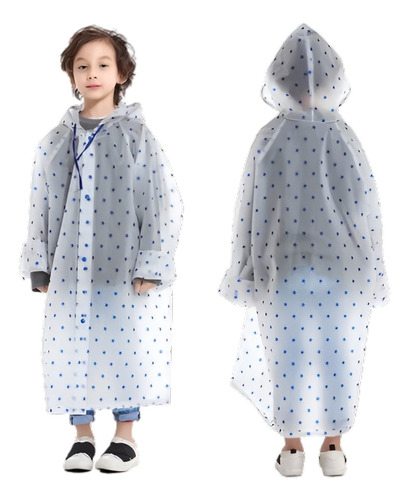 Poncho Niño Impermeable Capa Lluvia Viento Standar Gorro