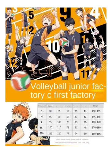 . Fantasia De Anime Haikyuu, Uniforme De Time De Vôlei
