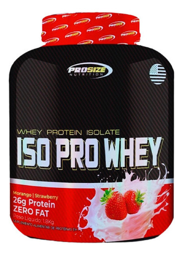 Whey Isolado Novo Iso Pro Size Nutrition 1.8kg - Morango