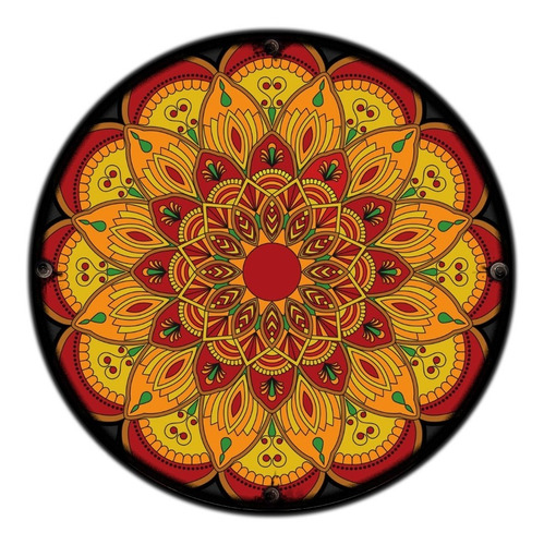 #131 - Cuadro Decorativo Vintage 30 Cm / Mandala Color Yoga 