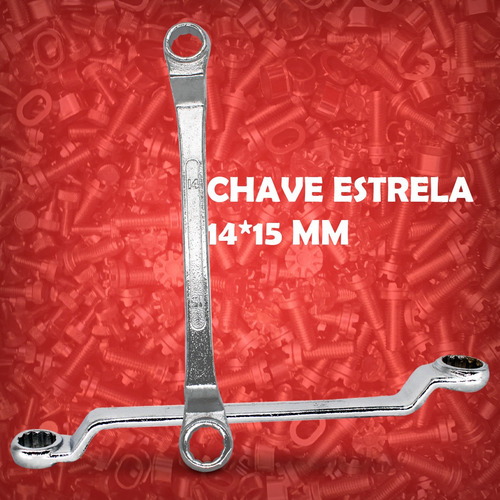 Imagem 2 de 6 de Chave Estrela Ferramenta 14x15mm Uso Doméstico Original