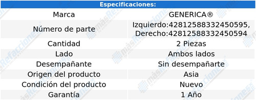 2 Lunas S/desemp Generica Spark Del 2011 Al 2016