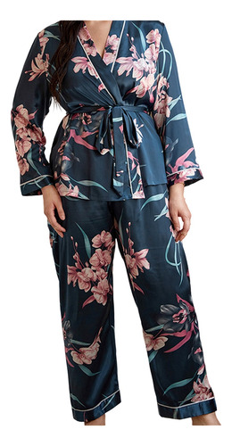 Conjunto De Pijama Para Mujer De Talla Grande Con Estampado
