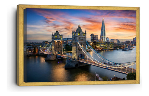 Cuadro Canvas Enmarcado Ingles Puente Tower Londres 90x140cm