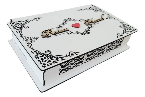 Kit 10 Caixas 27x17x5 Casamento Convite Padrinhos Mdf Cor Branco