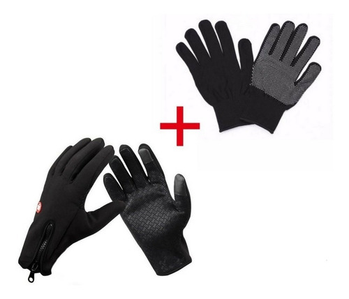 2 X Guantes Primera Y Segunda Capa Outdoor Ciclism Termico