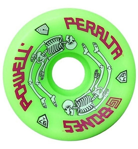 Rodas Powell Peralta G-bones 64mm 97a - Verde Pronta Entrega