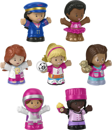 Fisher-price Little People - Juego De 7 Figuras De Barbie Y.