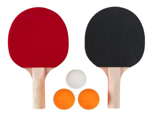 Juego Mesa 2 Paletas Raquetas Tenis Ping Pong + 3 Pelotas