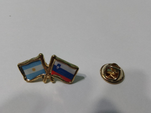 Pins Bandera Eslovenia Con Argentina De 2 Cms