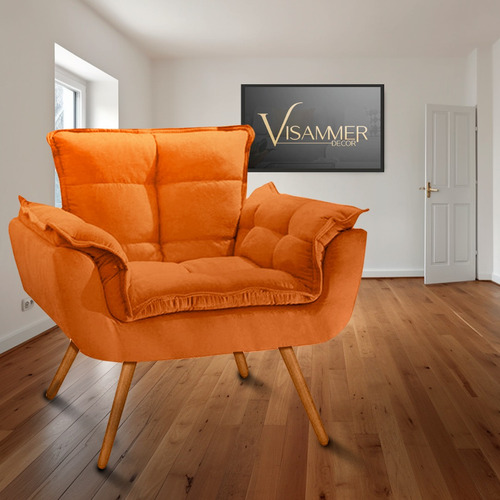 Kit 2 Poltrona Poltrona Poltrona Macia Confortavél Visammer Cor Terracota