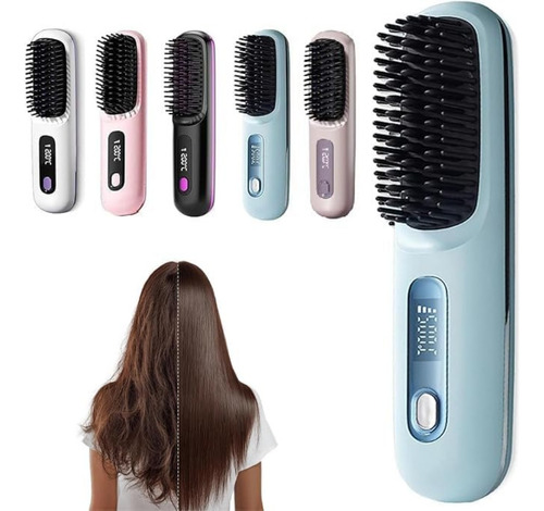 Cepillo De Alisador De Cabello Inalámbrico,pantalla Led