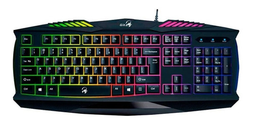  Teclado Genius Usb Negro Scorpion K220 Rgb Gaming