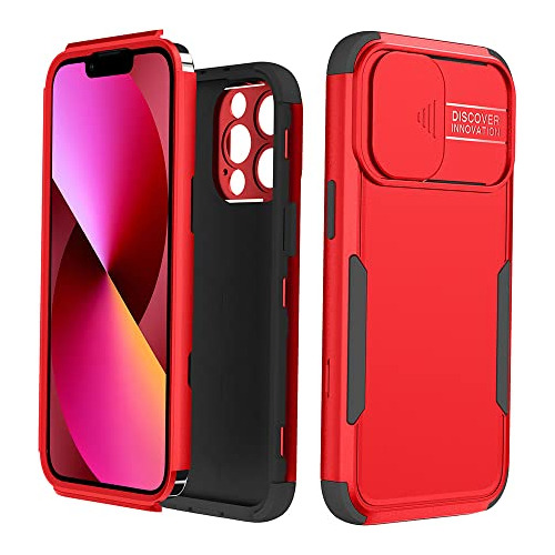 Funda Para iPhone 13 Pro Max Rojo/negro 6.7 Pulgada Grado Mi