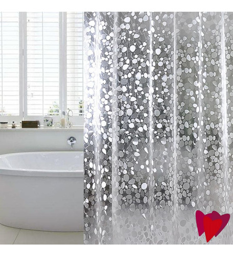Imagen 4 de 10 de Cortina De Baño Pvc De 2 Metros De Alto Cabezal Reforzado