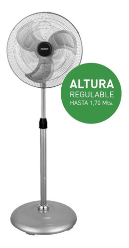 Ventilador De Pie Peabody Pe-vp250 Palas De Metal 20 130w Cantidad de aspas 3 Color de la estructura Plata Color de las aspas Plata Diámetro 20