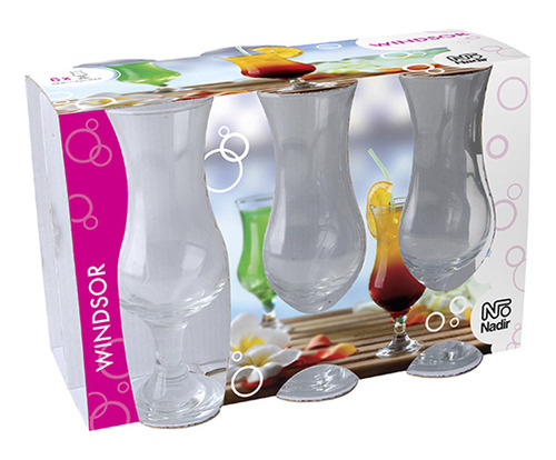 Copa Vidrio Cocktail 335 Ml. Línea Windsor Set X 6.