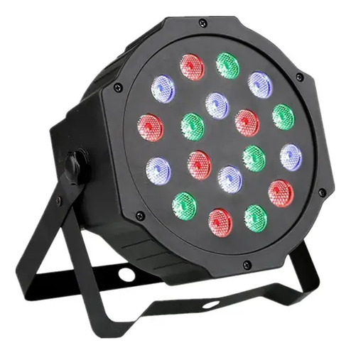 Canhão Refletor Led 18 Leds Rgb 127/220V Dmx Digital Strobo