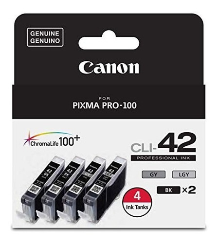 Canon Cli-42 Chromalife Value Pack (2 Foto Negro, Gris 1 Y 1