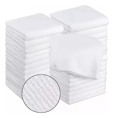 Pacote De 50 Toalhas De Mão Brancas Adon 30 X 30 Cm