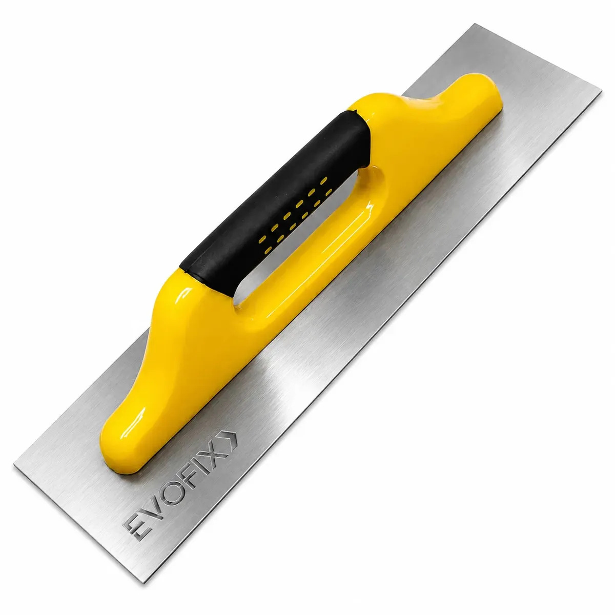Desempenadeira Aço Inox Lisa 40cm Com Alça Emborrachada Para Massa Corrida Reboco Gesso Cimento Queimado Massa Plástica