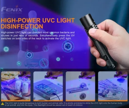 Linterna Led Fenix Ld32 1200lum Ultravioleta Desinfect+ Bate