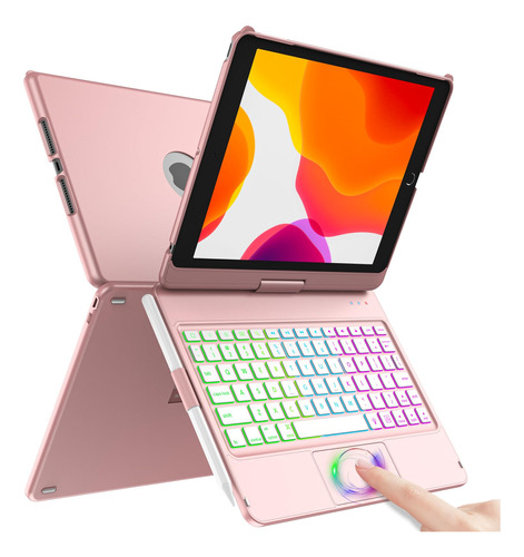 Funda Teclado iPad 10.2 9/8/7 Gen - Oro Rosa