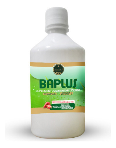 Suplemento Baplus Suco Aloe Vera Babosa Morango 500ml Cadore