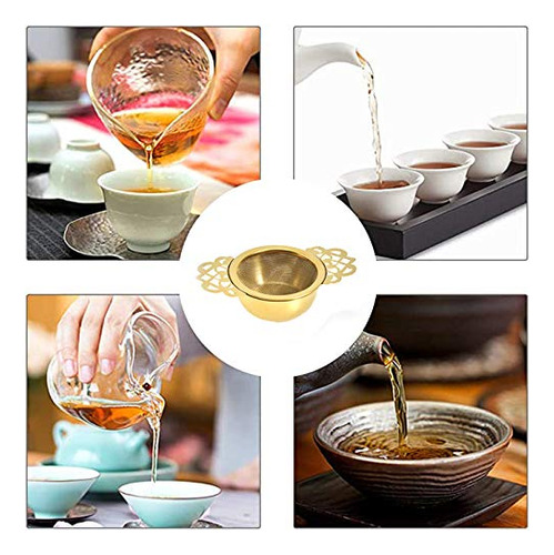 Coladores De Té De Acero Inoxidable Con Cuencos Goteo
