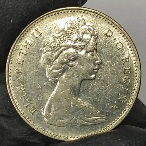 Canada 5 Cents 1976 Antigua Moneda Colección (Usado)