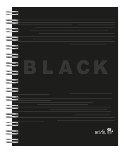 Cuaderno Tapa Dura A4 Nivel 10  Black 120 Hojas Lisas