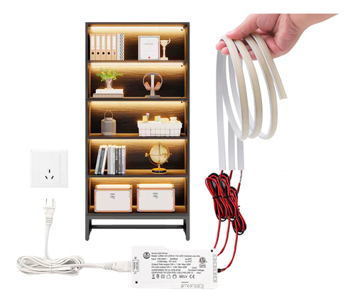 Tira Led Para Muebles Bibliotecas Emportrable Corta C 1cm Luz Blanco Cálido