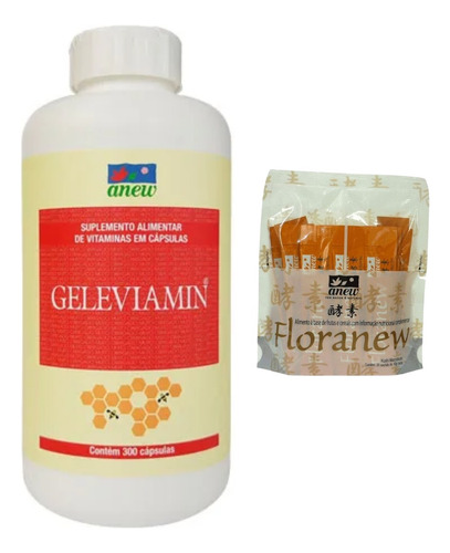 Geleviamin Anew 300 Cáps 363mg Ganhe 20 Sachês Floranew