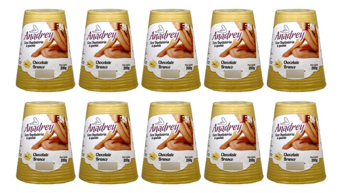 Kit C/ 12 Cera Anadrey Chocolate Branco 200g