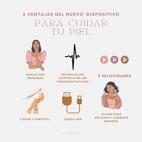 Dispositivo De Rejuvenecimiento Facial De Microcorriente.
