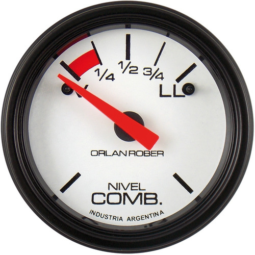 Reloj De Nivel De Combustible 12v Fondo Blanco - Orlan Rober