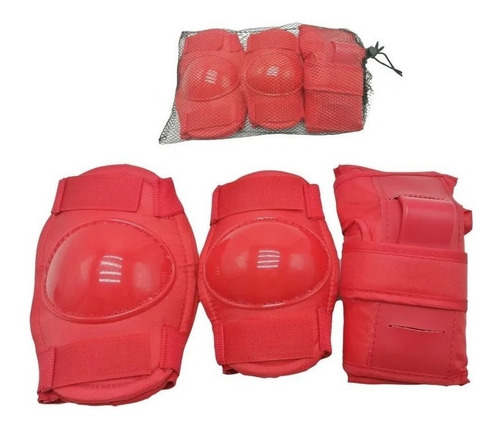 Imagen 2 de 4 de Set De Proteccion Coderas Y Rodillas Rojo Cod Ik0303