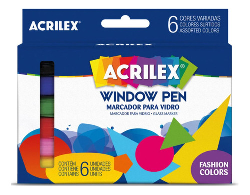 Window Pen C/6 Cores Acrilex