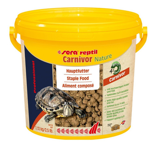 Alimento Premium Tortuga Acuatica Sera Carnivor Nature Balde