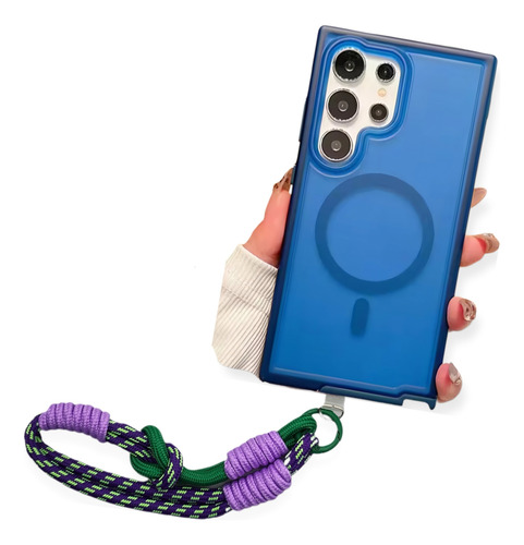 Funda Para S23 Ultra + Correa Strap + Envio Incluidos Gb08 Violeta