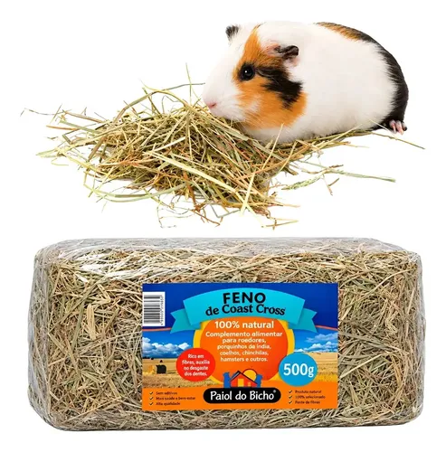 Feno Natural Paiol do Bicho para Roedores Hamster Coelho