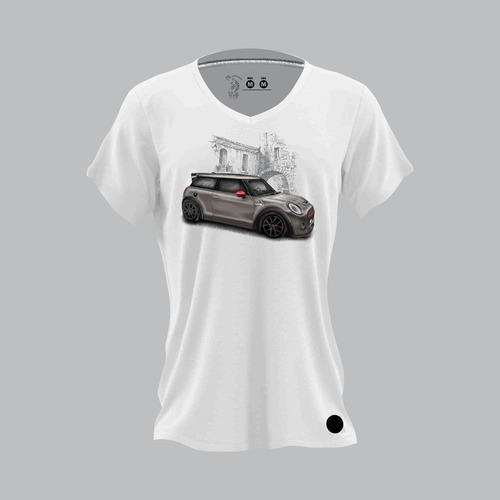 Playera Mini Cooper Gris Dama