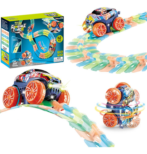 Cream Kids Juguetes De Carreras Para Ninos, Pista Luminosa C